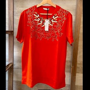 Versace Collection Red/Gold Crewneck T-Shirt SZ L